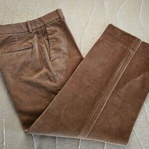 ANN TAYLOR RICH BROWN CORDUROY PANTS with COMFORT WAIST SIZE 2P